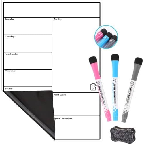 Magnetic Whiteboard Dry Erase Weekly Planner Board For Fridges Magnetic Dry Erase Calendar With 3 Markers