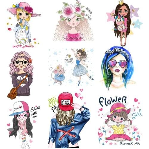 Fashion Cute Heat Transfer Vinyl Sticker For Clothing Accessories Applique Decor Girly Style Iron-on Transfer For Clothing DIY