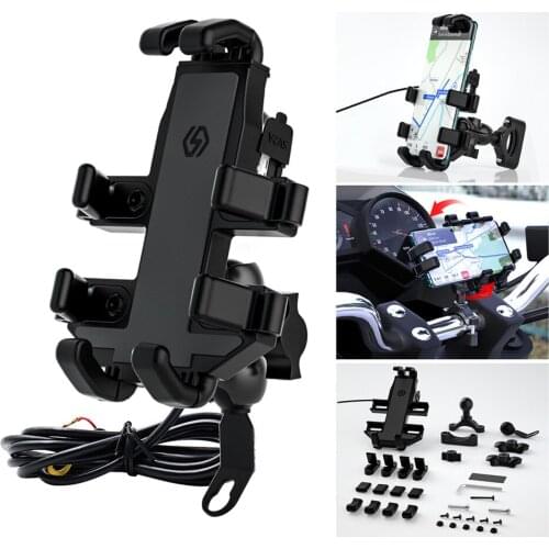 Motorcycle Mobile Phone Motorbike Mount Holder Aluminum Alloy Phone GPS Bracket for Samsung for HUAWEI Smartphone Accessories
