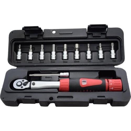 1/4" DR 2-24Nm Bike Torque Wrench Set Bicycle Repair Tools Kit Ratchet Mechanical Torque Spanner Manual Wrenches