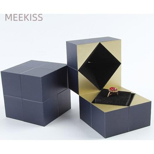 New Rubiks Cube creative Jewelry box Valentines Day Gift Jewelry Box Wedding Ring Box Proposal Rubiks Cube Ring Box