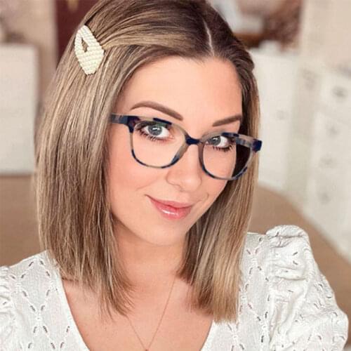 Retro Square Cat Eye Anti Blue Light Optical Glasses Frames Men Women TR90 Fashion Computer Eyeglasses 50100