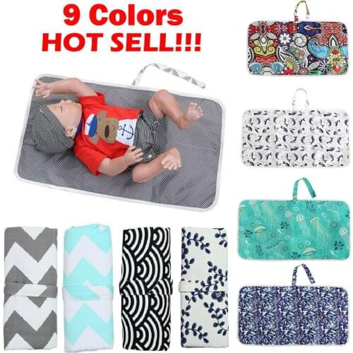 Portable Newborn Baby Nappy Pad Foldable Washable Travel Infants Nappy Changing Diaper Oxford Cloth Floor Play Mat