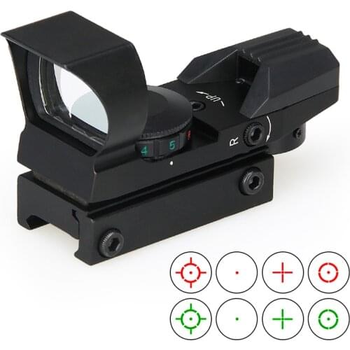 PPT Tactical Holographic Sight 4 Reticle Reflex Sight Mini Red Dot Green Dot Sight Scope For Hunting Shooting GZ2-0095