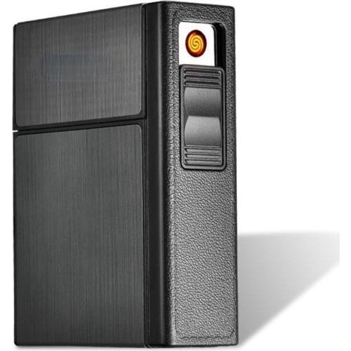 Removable USB Charging Cigarette Case Lighter Windproof Cigarette Lighter PortableHeating Wire Lighter Gift for Men Lighter