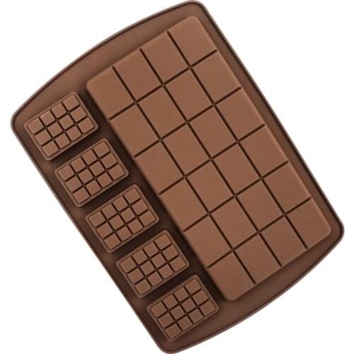 Silicone waffle Chocolate Mold Shapes baking Tools Non-stick cake mold Jelly and Candy 3D DIY best