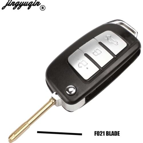 Jingyuqin Folding Key Cover Remote Case for Ford Fiesta Focus 2 Ecosport Kuga Escape C Max Ka 3 Buttons Flip Key Fob