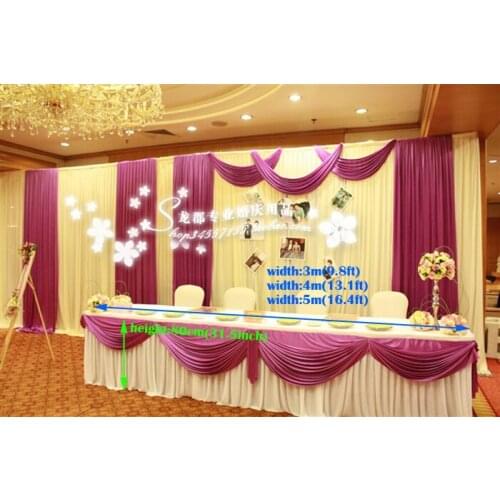 Wedding Table Cover Wedding table decorations deluxe marriage Table Skirt With drape wholesale wedding favors