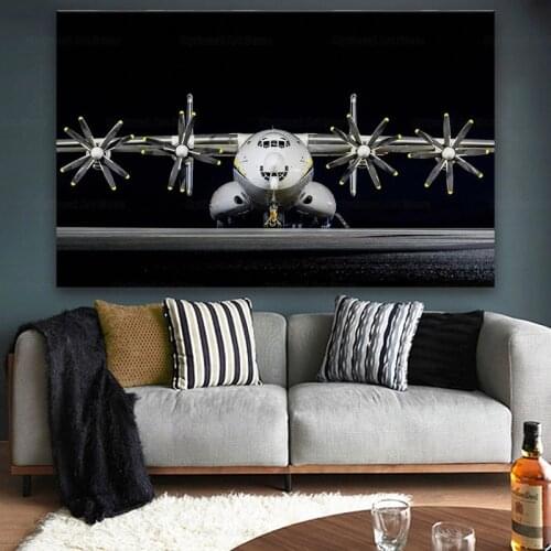 An 22 Antuy Antonov heavy transport aircraft living room decoration home art decor wood frame fabric poster