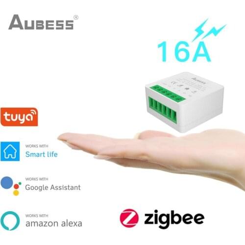 ZigBee Tuya Smart 16A Mini DIY Switch Relay Breaker Module Supports 2 Way Control Tuya Smart Life Alexa Google Home Smart Home