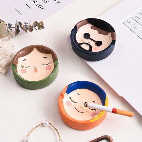 High Quality Cute Cigar Gadgets Home Cigar Ashtray Portable Resin Cigars Ash Tray Tobacco Cigarette Ashtrays Holder Ornaments