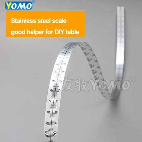 High-Precision Stainless Steel Track Tape Measure Self Adhesive Carpenter DIY Metric Scale Ruler Rust-Proof Wear-Resistan