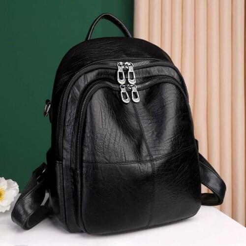 Women Leather Shoulder Bag Backpack High Quality PU Rucksack Ladies Anti Theft Bagpacks 2021 Trend Female Backpacks Lady Mochila