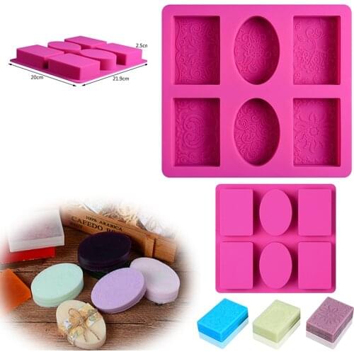 1 piece embossed pattern soap silicone mold Candle dripping pottery clay mold aromatherapy Mousse Dessert Cake Molds