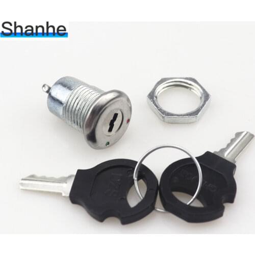 10PCS Key Switch ON/OFF telephone Lock Switch