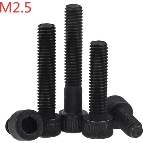 10PCS M2.5x4-25 5 10 16 18 20 DIN912 Grade 12.9 Allen Socket Head Screw Hexagon Socket Head Cap Screws Hex Socket Screw M2.5*4