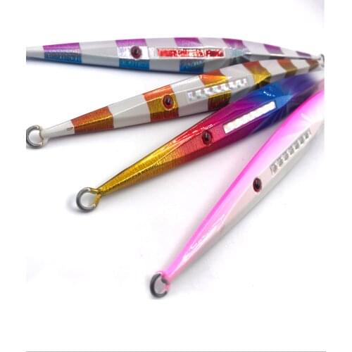 4PCS Deep Sea Fishing Silvery Jigging Slow Sinking Jig Hook Lure Jigbait Spoon Baits 300/350/400g