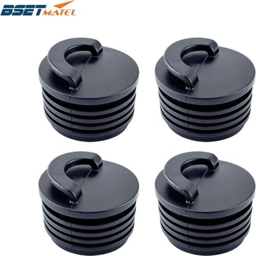 4PCS Universal 40mm Black Rubber Drain Holes Plugs Scupper Stopper Bungs Drainage Kayak Marine Boat Rafting Dinghy Canoe Raft