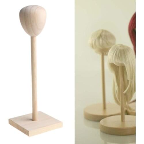 1/3 1/4 1/6 Wooden Hair Wigs Hat Cap Holder Stand Display Rack Tool for Block Shop Doll