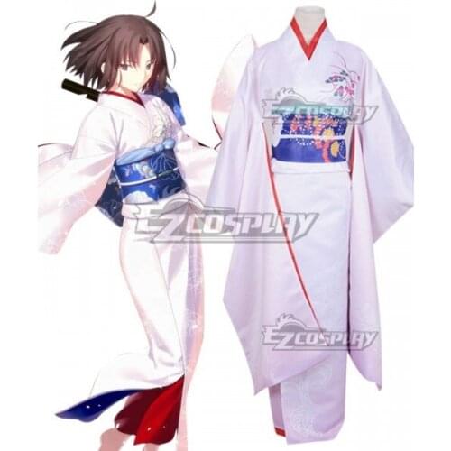 Fate Grand Order Saber The Garden of Sinners Shiki Ryougi Flower Kimono Yukata Dress Uniform Outfit Anime Cosplay Costume E001
