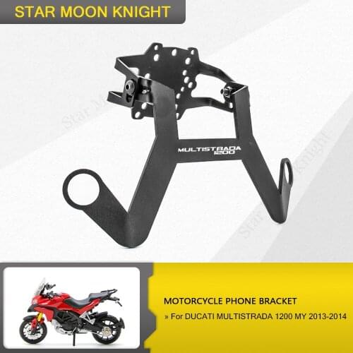 GPS Smart Phone Navigation Mount Mounting Bracket Adapter Holder For DUCATI MULTISTRADA 1200 MY 2013-2014 SUPPORTO