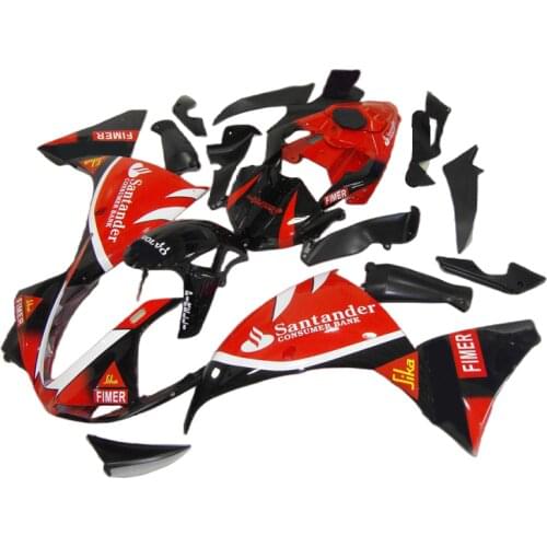 Motorcycle Fairing kit for YAMAHA YZFR1 09 10 11 YZF R1 2009 2010 2011 YZF1000 ABS Top red black Fairings set+gifts YW08