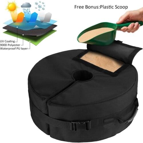 Round Weight Sand Bags Umbrella Base Stand Tent Leg Weighted Outdoor Sun Shelter Fixed Sandbag Camping Tool Accessories