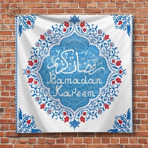 2021 Hot Background Cloth Wall Muslim Ramadan Festival Decoration Moon Hanging Tapestry Home Mural Beach Towel Ramadan Tapestry