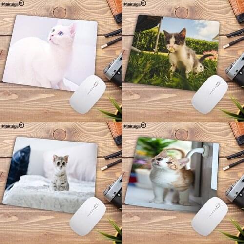 Merrigg Cat Kawaii Best-selling Game Player Desktop Computer Notebook Desk Non-slip 22X18CM Small Rubber Mouse Pad
