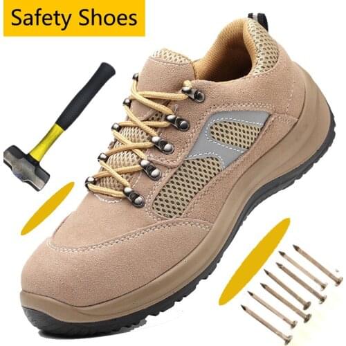 Steel Toe Cap Impacts-resistant Men Safety Shoes Indestructible Anti-Puncture Work Shoes All In One Protective Shoes Men Hiking