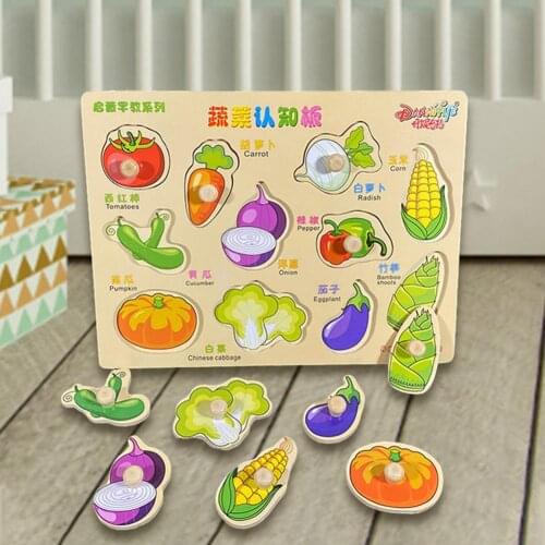 Toddler Puzzles Wooden Peg Puzzles Educational Toy For Kids Infants Numbers Alphabet And Objects Learning Montessori Toy