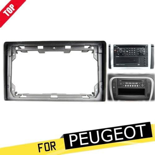 9 Inch Car Fascia Radio Panel for PEUGEOT 207 2006-2012, 307 2001-2008, Expert 2007-2016; Partner 2008+ GPS Trim Facia Dash Kit