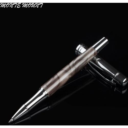 Luxury Special diamond silver clip Roller Ball Pen with 0.5mm Black Ink Refill Ballpoint Pens Writing Stationery Gel Pen