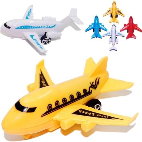 Airplane Toy Children Educational Toys Plastic Back To Power Aircraft Airplane Mini Nursery Gift Pull Plastic 2021