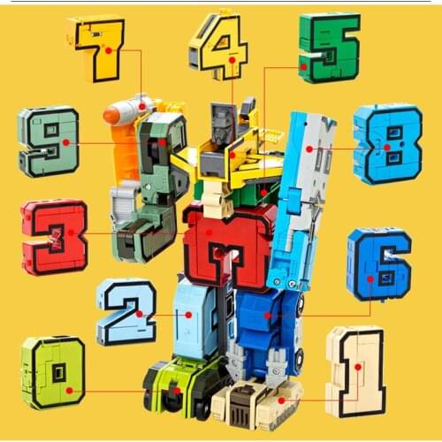 DIY Assembled Toys Early Childhood Educational Building Blocks Transformed Toy King Kong Digital Building Blocks Fitted Robot