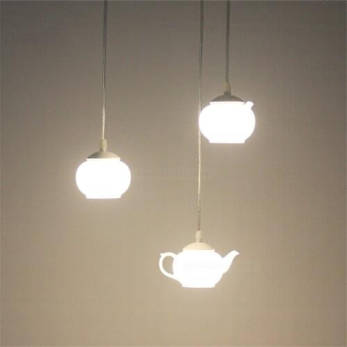 Modern Pendant Lights Creative Small Teapot Lights Individual Lamp Decoration Lighting Restaurant Triple Kitchen Hanging Lamps