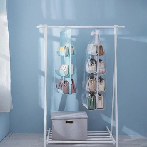 Storage Bag Dust-proof Hanging Cosmetic Storage Bag Foldable Wardrobe Pockets Handbag Storage Bag for Washing Travel Kit Bag