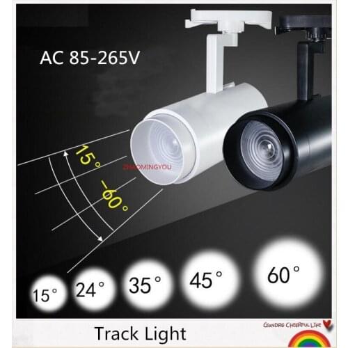 LED Focus Track Light 20W 25W 30W 40W Zoom COB Spotlight Spotlight Background Clothing Store Spotlight Track Spotlight