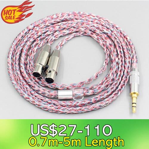 16 Core Silver OCC OFC Mixed Braided Cable For Audeze LCD-3 LCD-2 LCD-X LCD-XC LCD-4z LCD-MX4 LCD-GX Headset Headphone LN007585