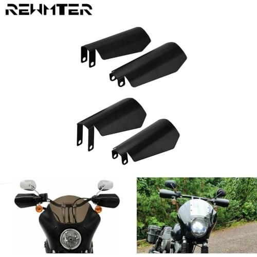 Motorcycle Shade Handguards Matte Black Hand Protector Wind Falling Protection Guards 2PCS For Harley Dyna Sportster XL Bagger