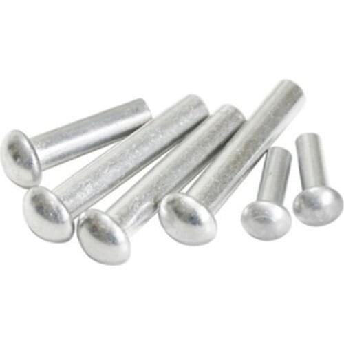 20-100pcs M2 M2.5 M3 M4 M5 M6 Aluminum Solid Round Head Rivet Alloy Self-plugging Rivet B067