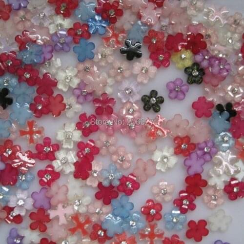 #27 30pcs Cute Mix Flower Shape Nail Resin Decoration Outlooking