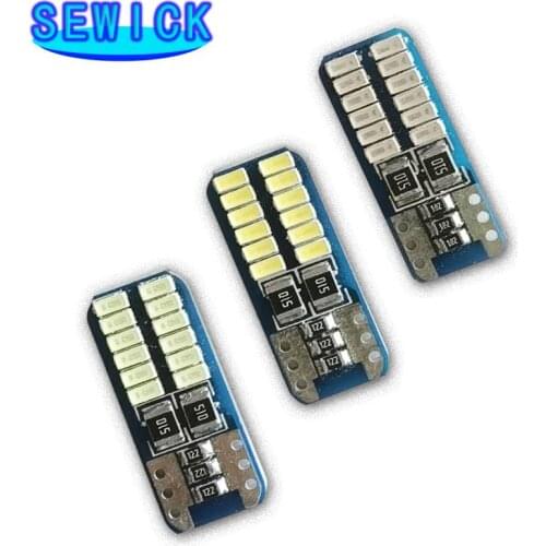 500Pcs High Quality T10 W5W 168 192 Led Tail Light 3014 24 SMD 12V For Auto Lamp CANBUS NO Error Car Marker Parking Bulb White