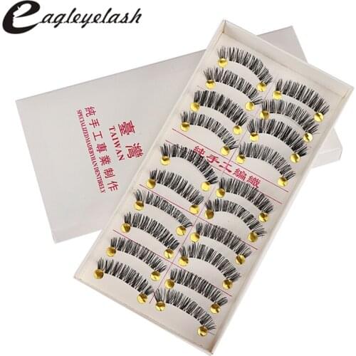 Free shipping hot sale10 Pairs/ lot fashion charming eye lashes False Eyelashes Natural Long Thick Beauty Health Makeup 002