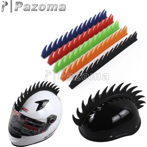 Dirt Bike Helmet Decals Stickers Spike Strip BMX Mohawks Racing Motorcycle Helmets Sticker Rubber 3M Red Green Black Orange Blue