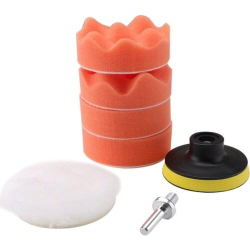 3/4/5/6//7 inch Polishing Pad Sponge Buffing Pads with Drill Adapter Woolen Waxing Pad for Polishing Sanding Machine Power Tool