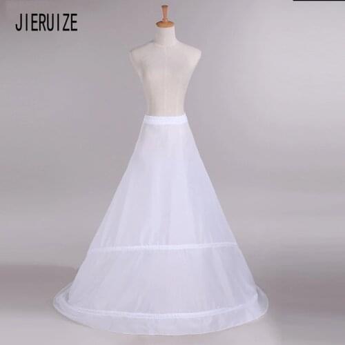 JIERUIZE A Line Wedding Petticoats Bridal Underskirt Long Skirt For Prom Dresses Crinoline