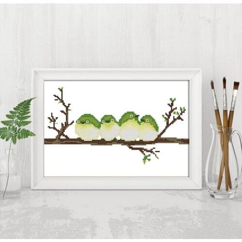 Joy Sunday Cross Stitch The Bird on The Branch Pattern 14CT 11CT Counted Cross Stitch Kit Printed Handmade Embroidery Needlework