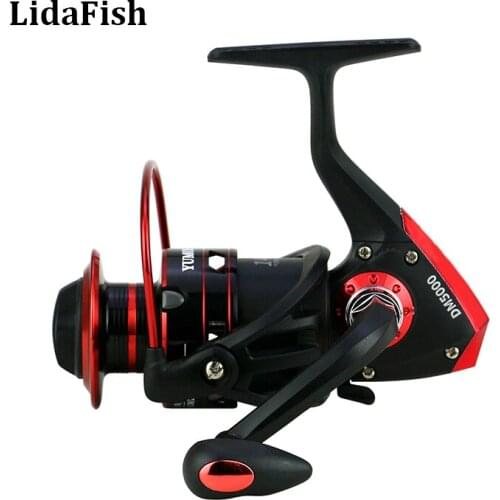 LIDAFISH Brand Spinning Fishing Reel DM 1000-7000 Series 5.5:1 Gear Ratio All Metal Spool Fishing Tackles