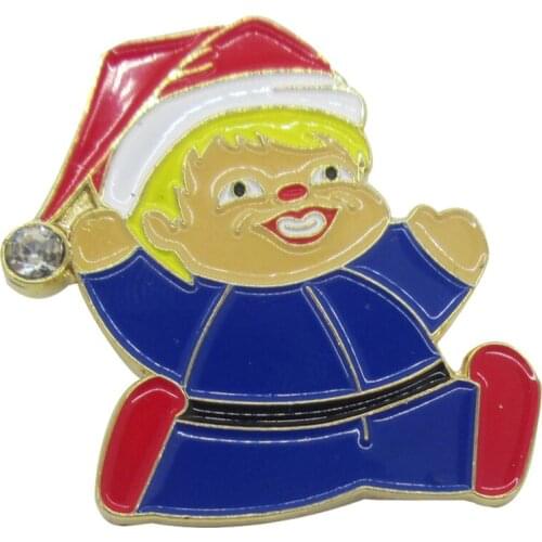 Hot Trends Christmas Metal Badge Personality Fashion Die Cast Aluminum Badges